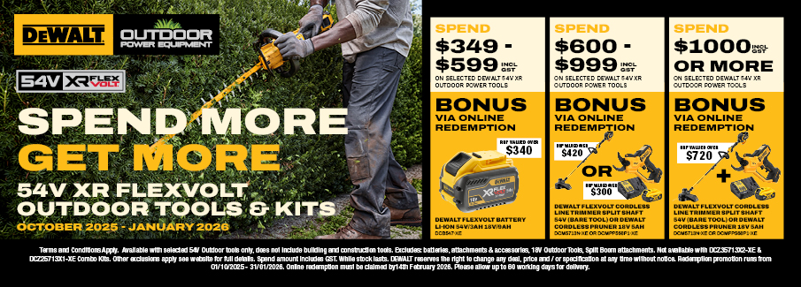 DEWALT Outdoor Spend More Get More Oct 2025 - Jan 2026